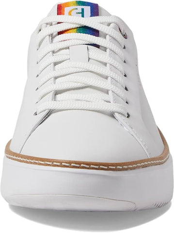 Cole Haan Grandpro Topspin White/Pride Multi Chunky Lace Up Low Top Sneakers