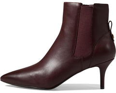 Cole Haan The Go-To Park Bloodstone Leather Pointed Toe Stiletto Heel Ankle Boot