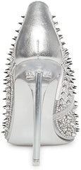 Steve Madden Various Clear Sexy Stiletto Rhinestone Embellished Spike Pumps