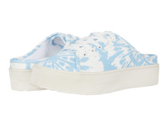 Jessica Simpson Eyden Lace up Mules Slip On Slide Sneakers Blue Printed