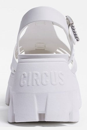 Circus By Sam Edelman Alyson Bright White Multi Strap Buckle Ankle Sandals