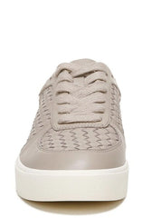 Sam Edelman Emma Mink Grey Lace Up Rounded Toe Woven Detailed Low Top Sneakers