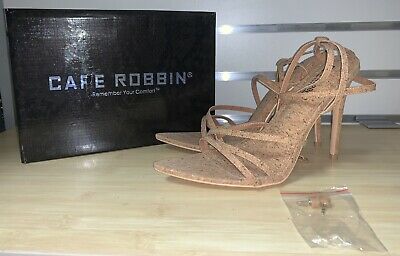 Cape Robbin Ada Strappy Pointy Open Toe Ankle Strap Stiletto Heel Sandals Cork