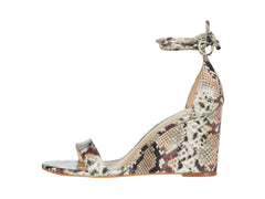 Vince Camuto Stassia Taupe Suede Open Toe Wraparound Wedge Sandal