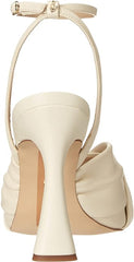 Sam Edelman Lavendar Modern Ivory Ankle Strap Square Open Toe Spool Heel Sandals