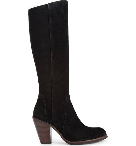 Lust For Life Jordan Boot Black Suede Chunky HeelKnee High Boots