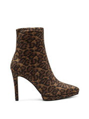 Jessica Simpson Valyn Leopard High Stiletto Heel Pointed Platform Bootie Natural