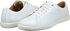 Cole Haan Grand Crosscourt II White Leather Fashion Lace-up Sneakers-Wide