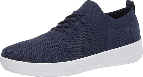 FitFlop F-Sporty Navy Womens Sneaker Slip On Uberknit Stretchy Low Top Shoes 5