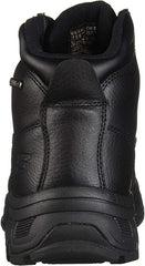 Skechers Morson Sinatro Black Lace Up Rounded Toe Combat Ankle Leather Boots