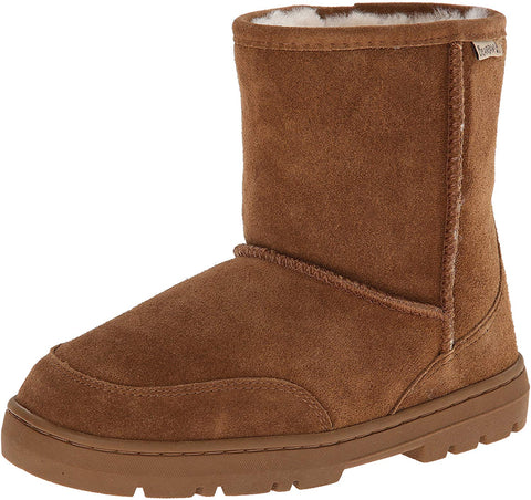 Bearpaw Mens Fur Lined Hickory Suede Winter Cushioned Sheepskin Casual Snow Boot