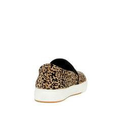 Steve Madden Coulter-L Slip On Loafers Rounded Toe Low Top Sneakers Leopard