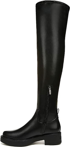 Circus By Sam Edelman Nat Black Round Toe Inner Ankle Zipper Over-the-Knee Boots