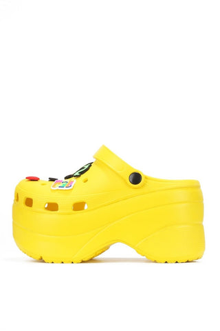 Cape Robbin Gardener-2 Platform Clogs Fashion Comfortable Clogs Slippers YELLOW