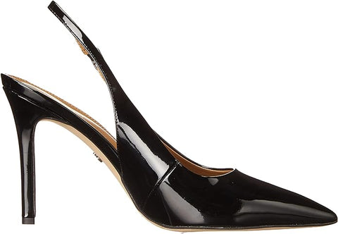 Sam Edelman Hazel Sling Black Patent Stiletto Heeled Pointed Toe Dress Wide Pump