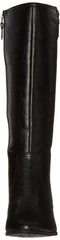 Dr. Scholl's Shoes Brilliance Black Fashion Zip Rounded Toe Mid-Heel Riding Boots