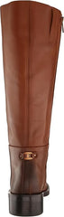 Sam Edelman Mable Rich Cognac Athletic Calf Round Toe Block Heel Mid-Calf Boots