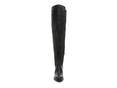Charles David Reason Black Vegan Leather 50/50 Fitted Over The knee Riding Boots