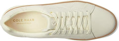 Cole Haan Grandpro Topspin Ivory Quilted Leather Lace Up Low Top Sneakers