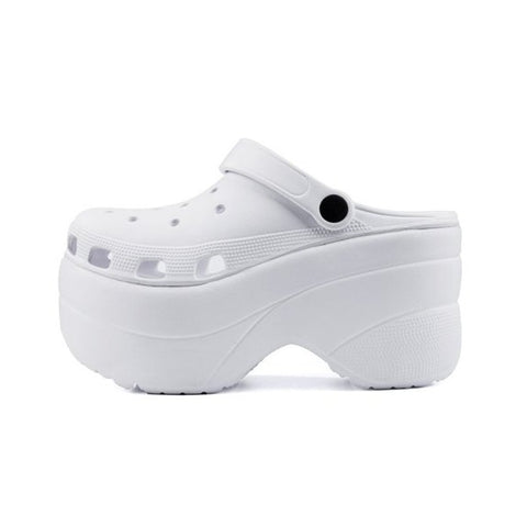 Cape Robbin Gardener White Platform Clogs Slippers Fashion Comfortable Shoes