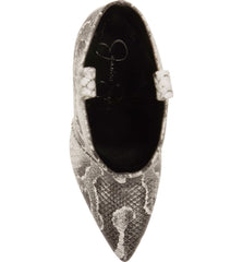 Jessica Simpson Women's Pixille Stiletto Heeled Black/White Amazonia Snake Print