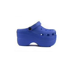 Cape Robbin Gardener Blue Platform Clogs Slippers Fashion Comfortable Shoes