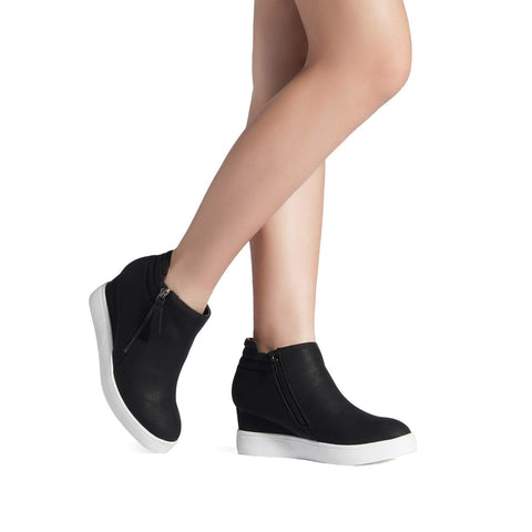 DREAM PAIRS Women’s Platform Wedge Sneakers Ankle Booties