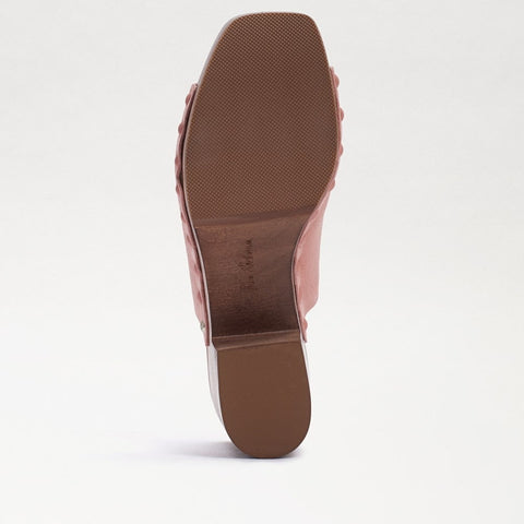 Sam Edelman Josselyn Clay Squared Open Toe Slip On Studded Block Heel Sandals