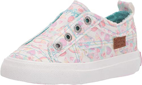 Blowfish Malibu Play-K Pink Unicloud Slip On Velcro Enclosure Textile Sneaker