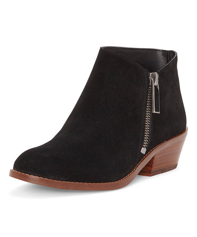 1.State Rosita Leather Boot Black Nubuck Suede Low Cut Designer Ankle Booties