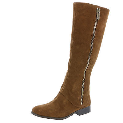 Jessica Simpson Rheila Bain Tan Suede Knee High Outside Zipper Detail Boots