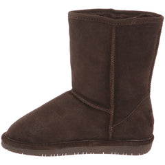 Bearpaw Women's Emma Short Chocolate Suede Fur Lined  Winter Boots