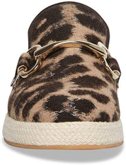 Steve Madden Paxtyn Slip-on Chain Loafers Leopard Bit Espadrille Smoking Slipper