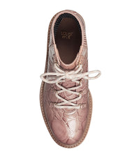 Louise Et Cie Sheena Soft Rose Nude Leather Lace-Up Classic Combat Lug Boots