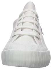 Superga Women's 2630 White Canvas Lace Up Tennis Shoe Cotu Sneaker