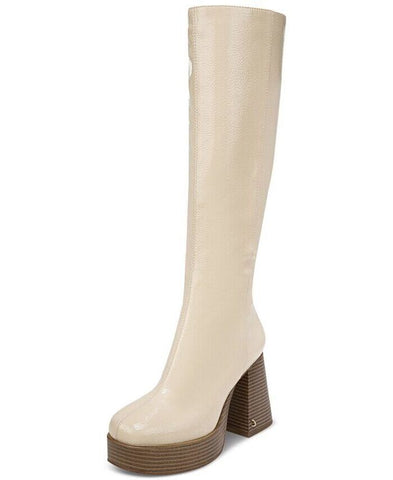 Circus By Sam Edelman Sandy Egg Shell Pull On Knee High Chunky Platforms Boots