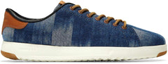 Cole Haan Grandpro Tennis Indigo Print/Ivory Lace Up Low Top Round Toe Sneakers