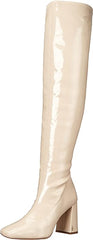 Sam Edelman Cosette Chai Latte Squared Toe Block Heel Over Knee Fashion Boots