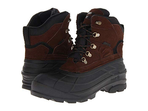 Kamik Men's Fargo Boot Dark Brown Waterproof Lace Up Winter Snow Ankle Boots