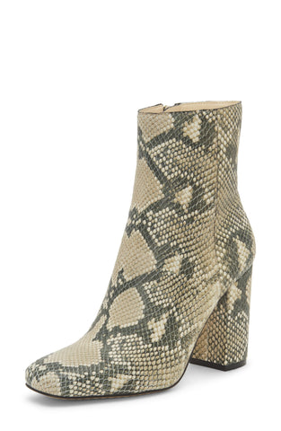 Vince Camuto Dannia Natural Snake Square toe Leather Leather Square-Toe Booties