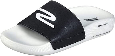 Skechers Hyper Post-Exercise Black/White Performance Open Toe Slides Sandals