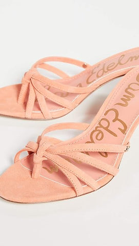 Sam Edelman Jedda Melon/Orange/Pink Strappy Leather Stiletto Heeled Sandals