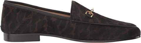 Sam Edelman Loraine Brown Leopard Multi Almond Toe Slip On Stacked Heel Loafers