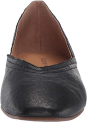Lucky Brand Alba Black Leather Fashion Pointed Toe Flat Ballet Shoes