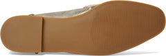 Steve Madden Carrine Gold Leather Slip On Almond Toe Flat Dress Loafers