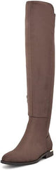 Nine West Allair2 Dark Brown2 Stacked Heel Round Toe Over The Knee Fashion Boots