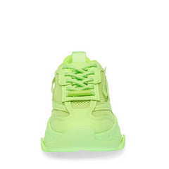 Steve Madden Possession Lime Fashion Lace Up Boyfriend Chunky Platform Sneakers