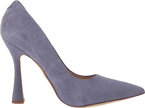 Sam Edelman Antonia Dusty Violet Pointed Toe Slip On Spool Heel Fashion Pumps