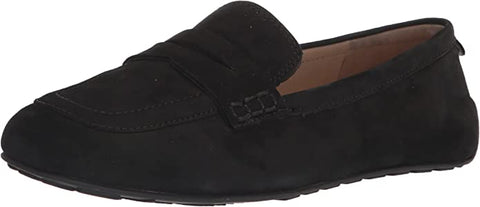 Sam Edelman Tucker Black Slip On Squared Toe Flat Leather Fashion Loafers