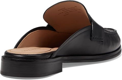 Cole Haan Lux Pinch Penny Black Leather Rounded Toe Classic Slip On Loafers